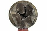 Polished Septarian Geode Sphere - Madagascar #185661-1
